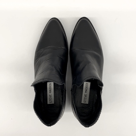 Steven Madden Joella Black Leather Bootie - Picture 12 of 13